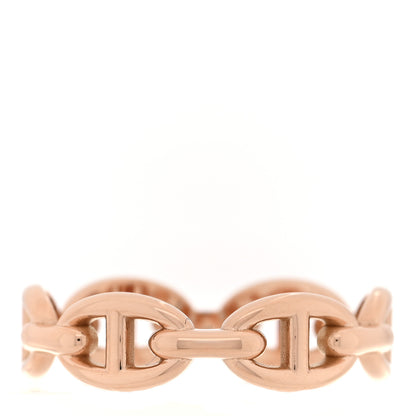 Hermes 18K Rose Gold PM Chaine d'Ancre Enchainee Ring 59 8.75 3 of 6