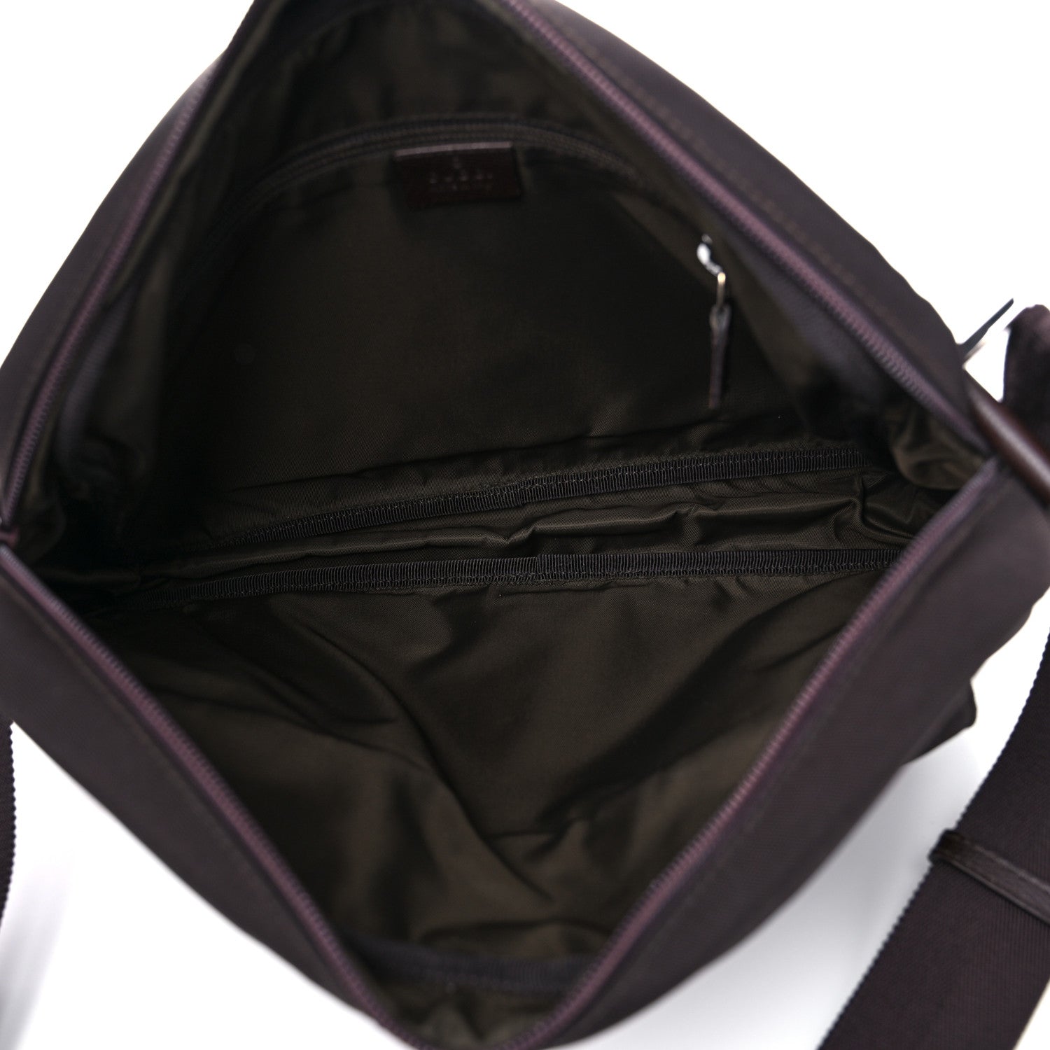 Gucci Nylon Medium Flap Messenger Bag Brown 5 of 10