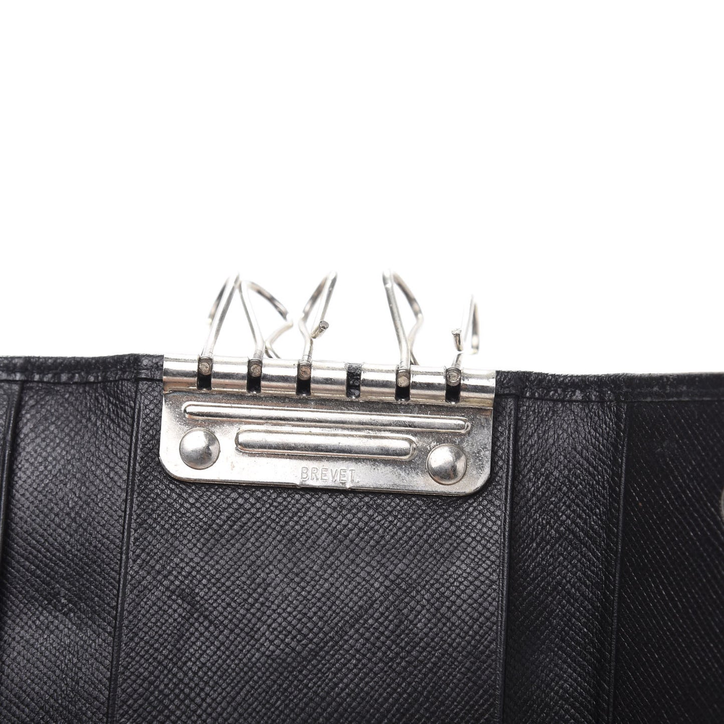 Saffiano 6 Key Holder Black