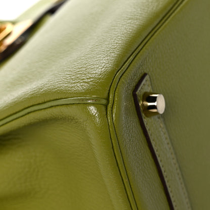 Hermes Chevre Mysore Birkin 30 Vert Anis 8 of 18