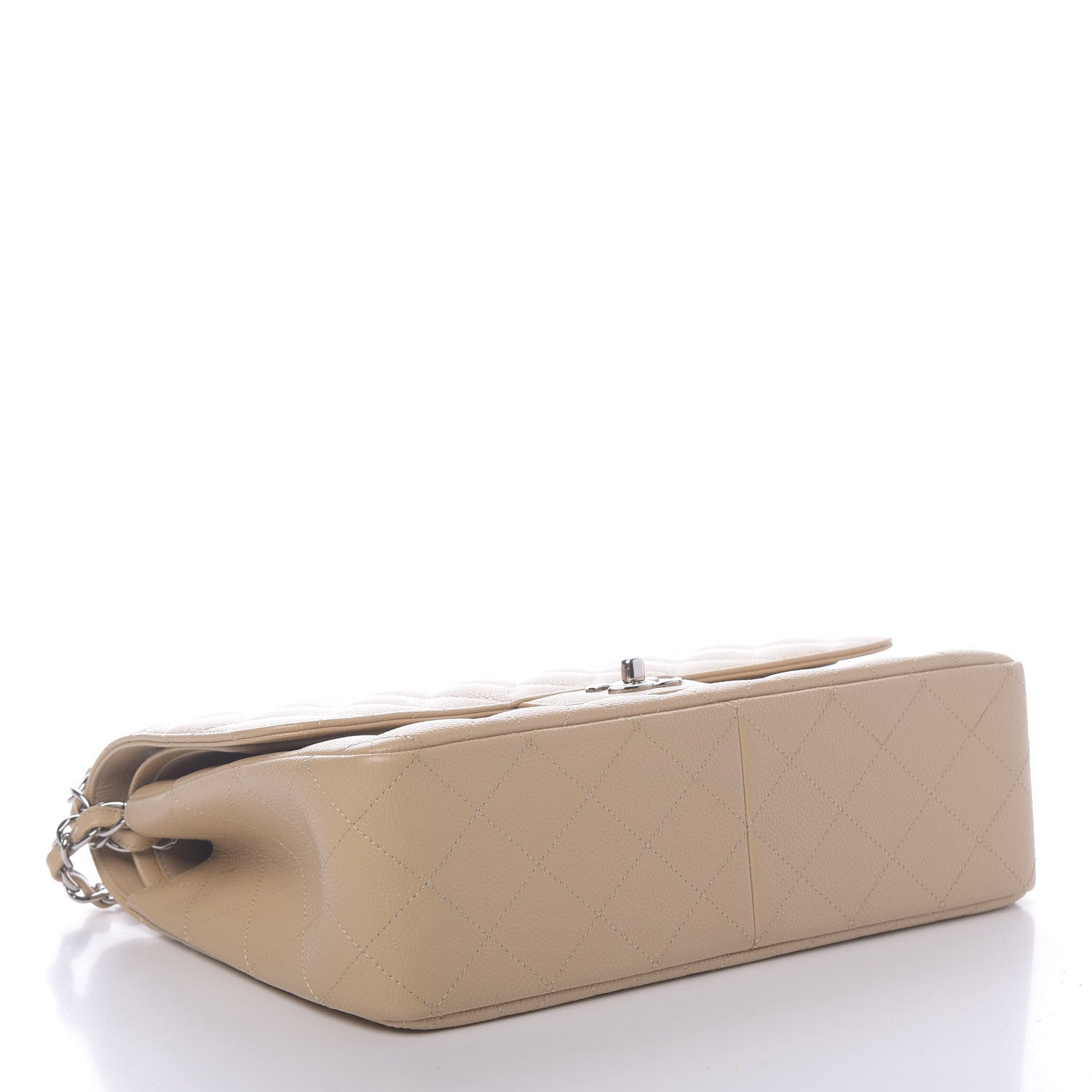 Chanel Caviar Quilted Jumbo Double Flap Beige Clair 4 of 10