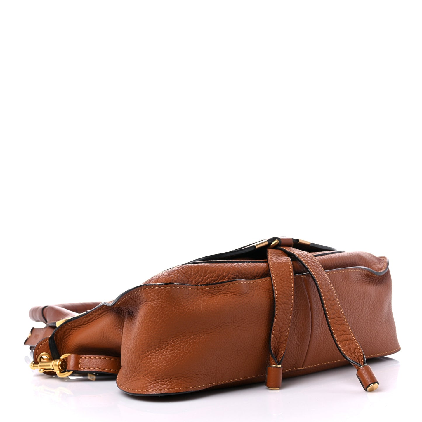 Calfskin Small Marcie Satchel Tan