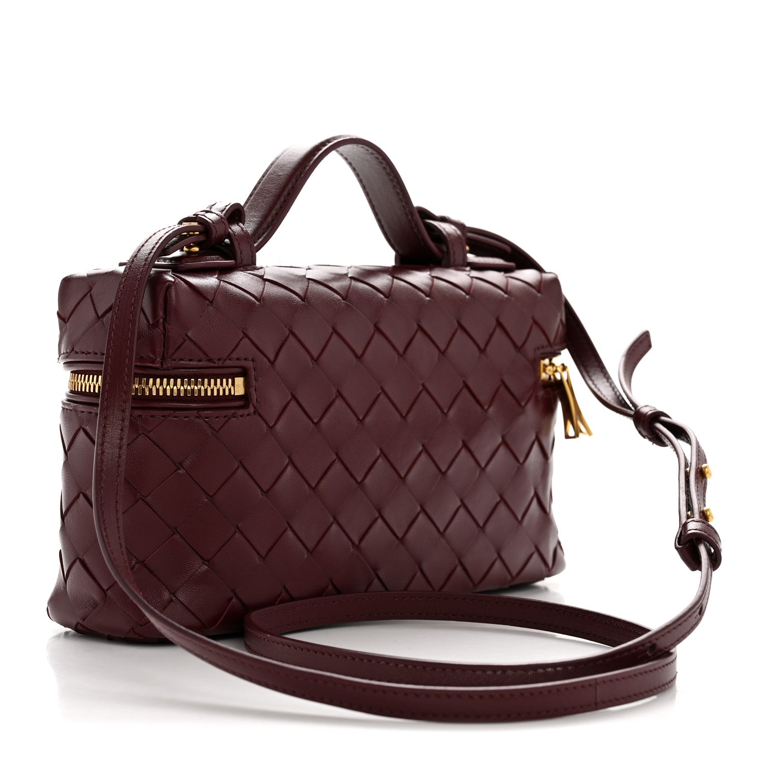 Bottega Veneta Nappa Intrecciato Bang Bang Vanity Case Barolo 3 of 14