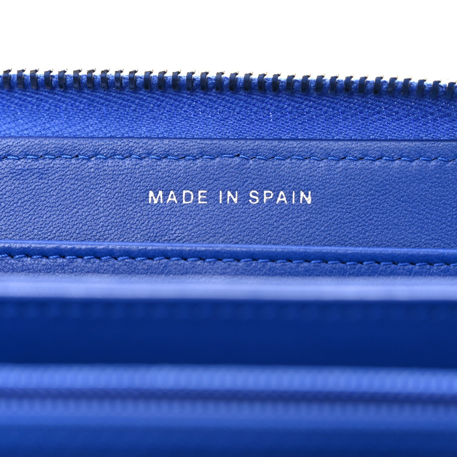 Chanel Lambskin Quilted Large Gusset Zip Around Wallet Blue 7 of 10
