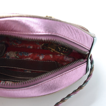 Gucci Laminated Nappa Trapuntata Mini Zumi Dome Shoulder Bag Rosa Lago Rame 4 of 9