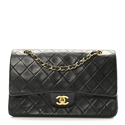 Chanel Lambskin Quilted Medium Double Flap Black 1 of 9