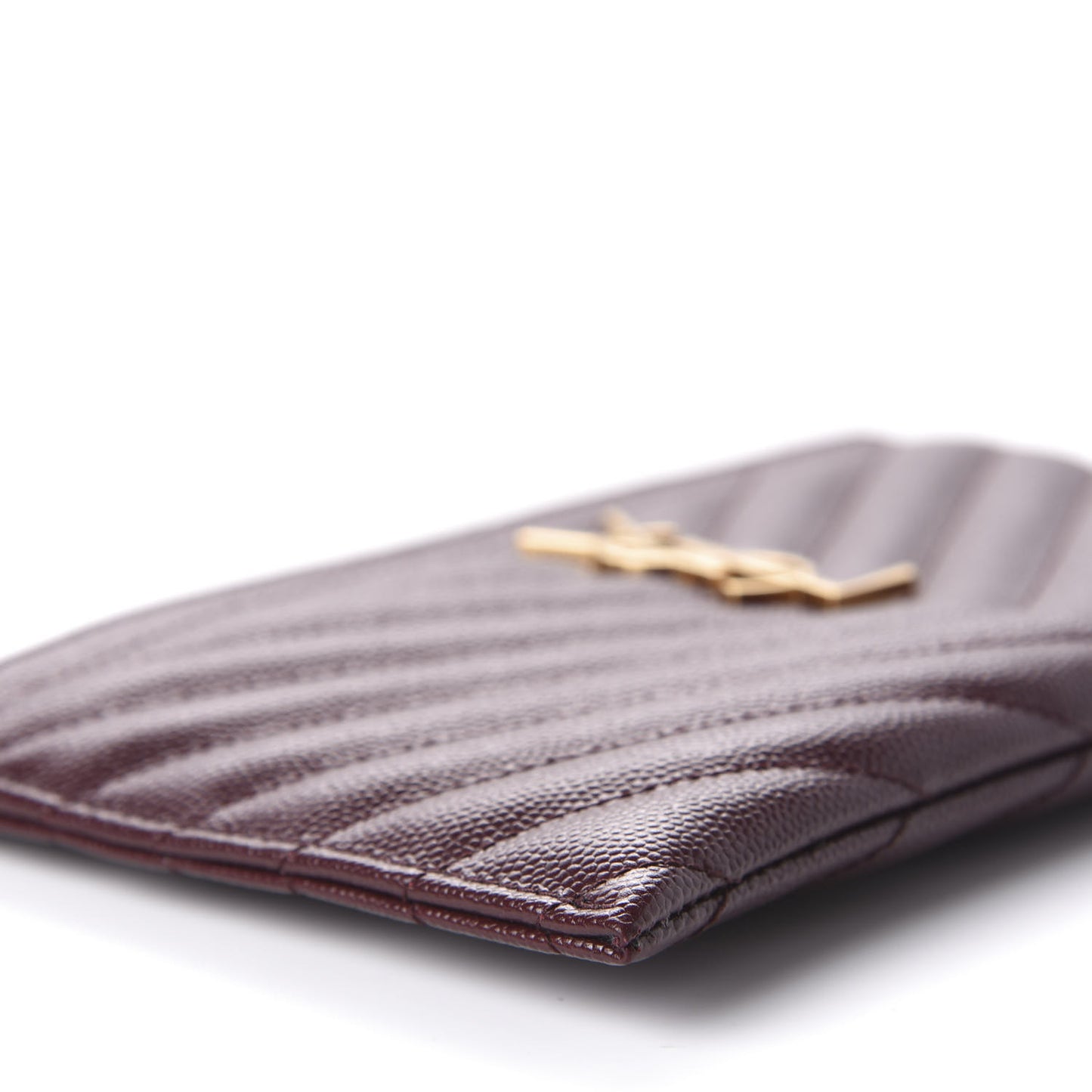 Grain De Poudre Chevron Monogram Bill Pouch Palissandre