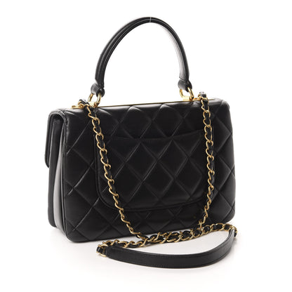 Chanel Lambskin Quilted Small Trendy CC Dual Handle Flap Bag Black 3 of 13