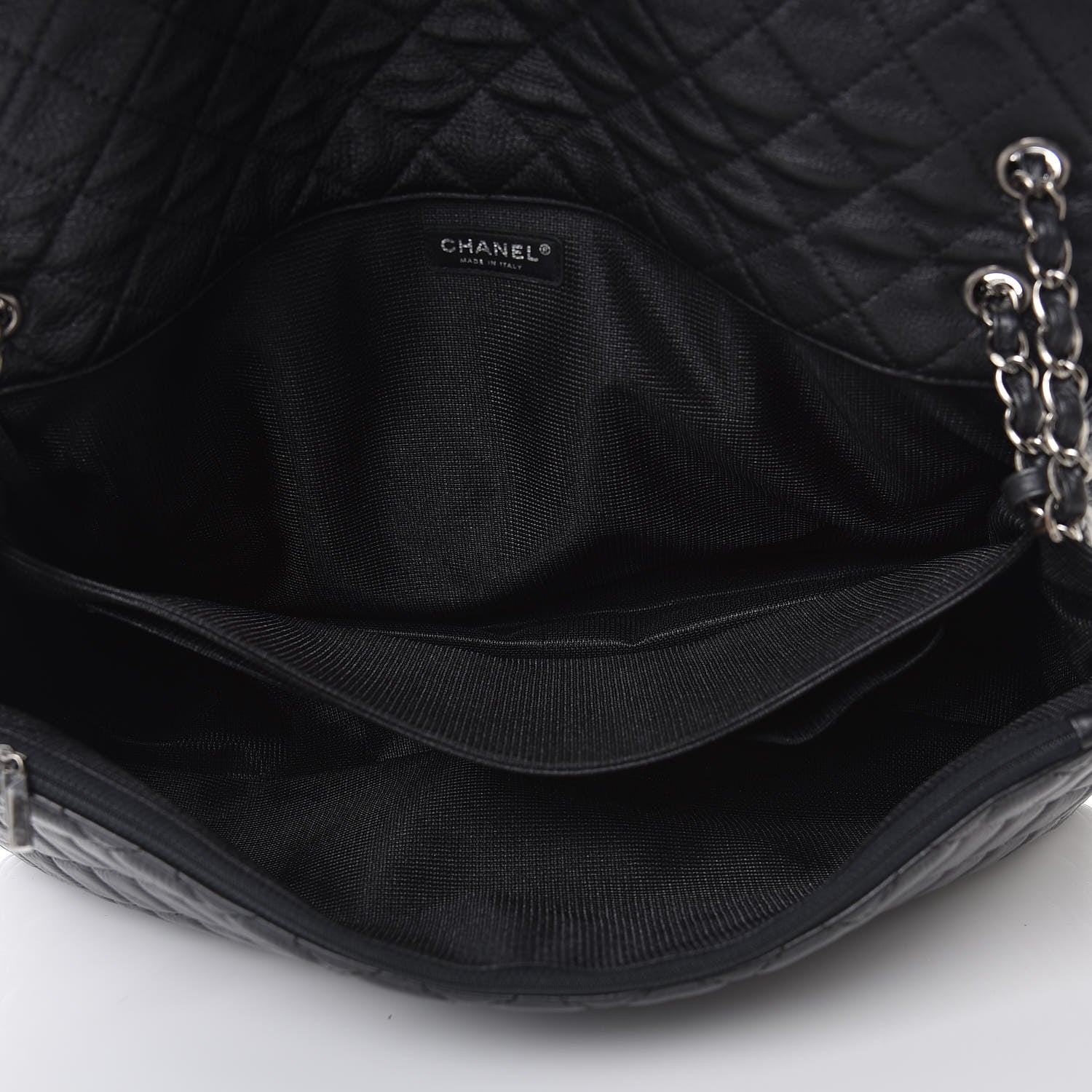 Chanel Calfskin Quilted XXL Travel Flap Bag Black 5 of 7