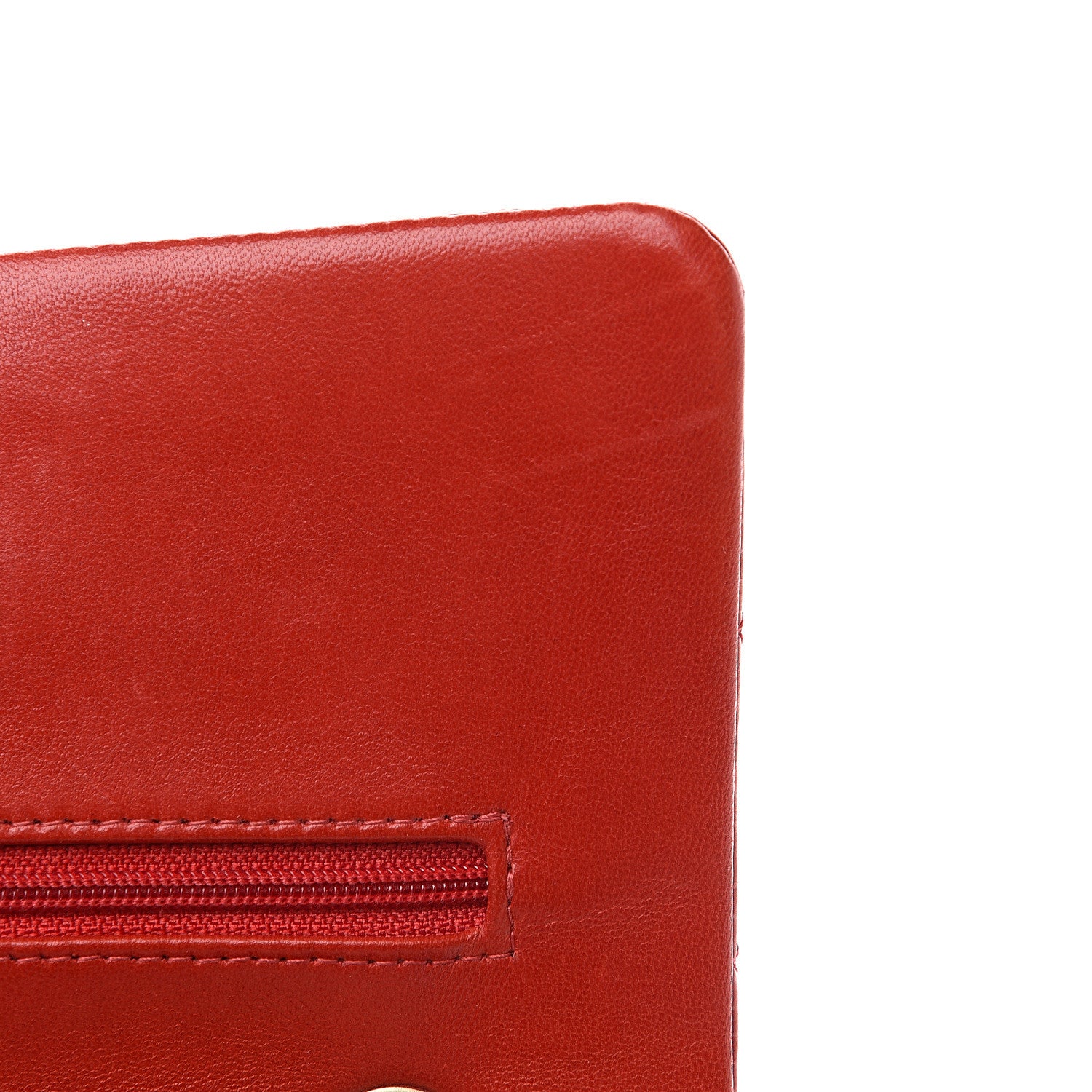 Chanel Lambskin Quilted Medium Double Flap Red 14 of 19