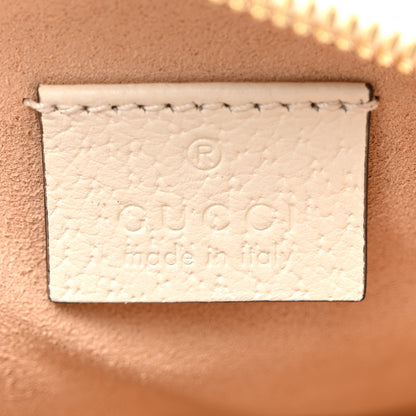 Gucci Textured Calfskin Web Mini Ophidia Round Shoulder Bag Mystic White 5 of 9