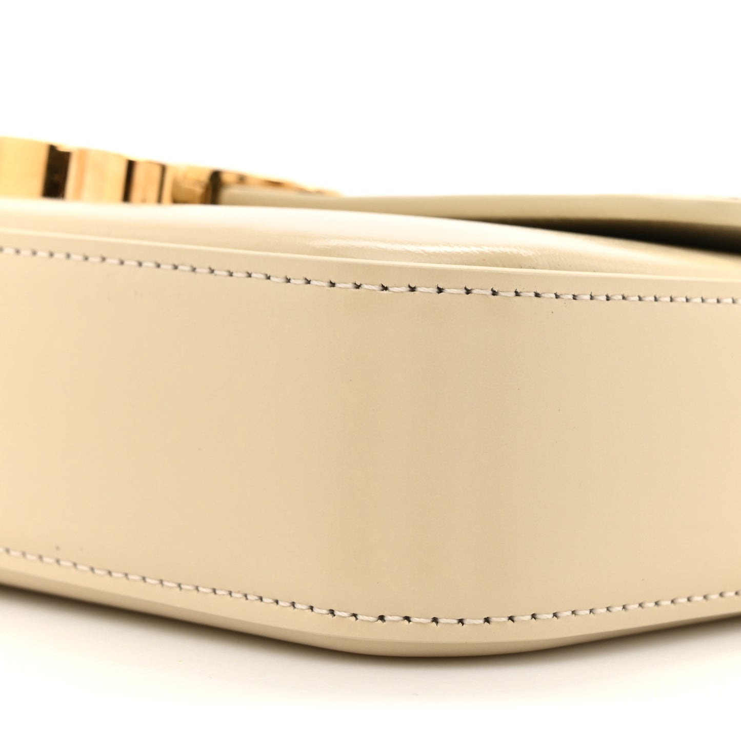 Natural Calfskin Triomphe Shoulder Bag Ivory