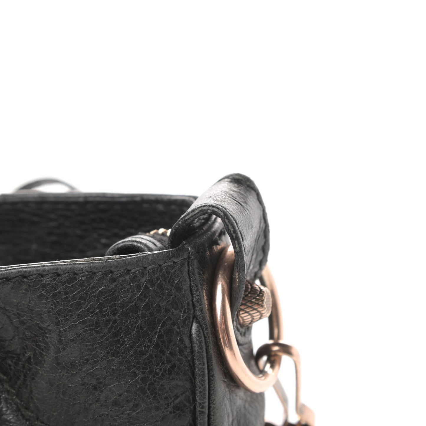 Agneau Giant 12 Rose Gold Hardware Velo Black