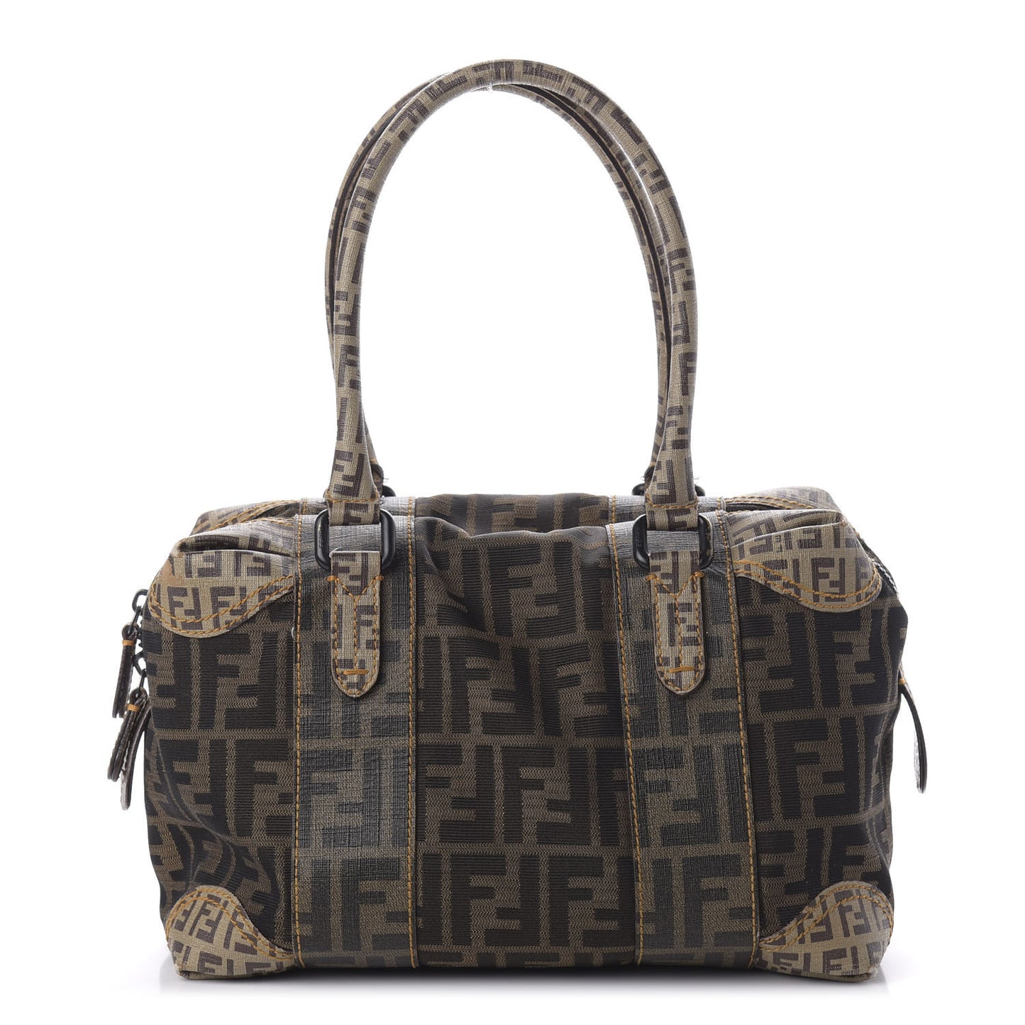 Zucca Zucchino Mixed Media Small B Mix Tote Tobacco