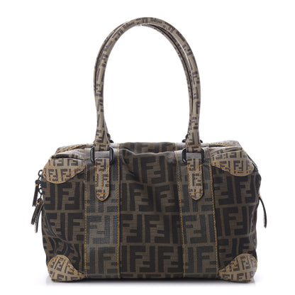 Fendi Zucca Zucchino Mixed Media Small B Mix Tote Tobacco 1 of 11