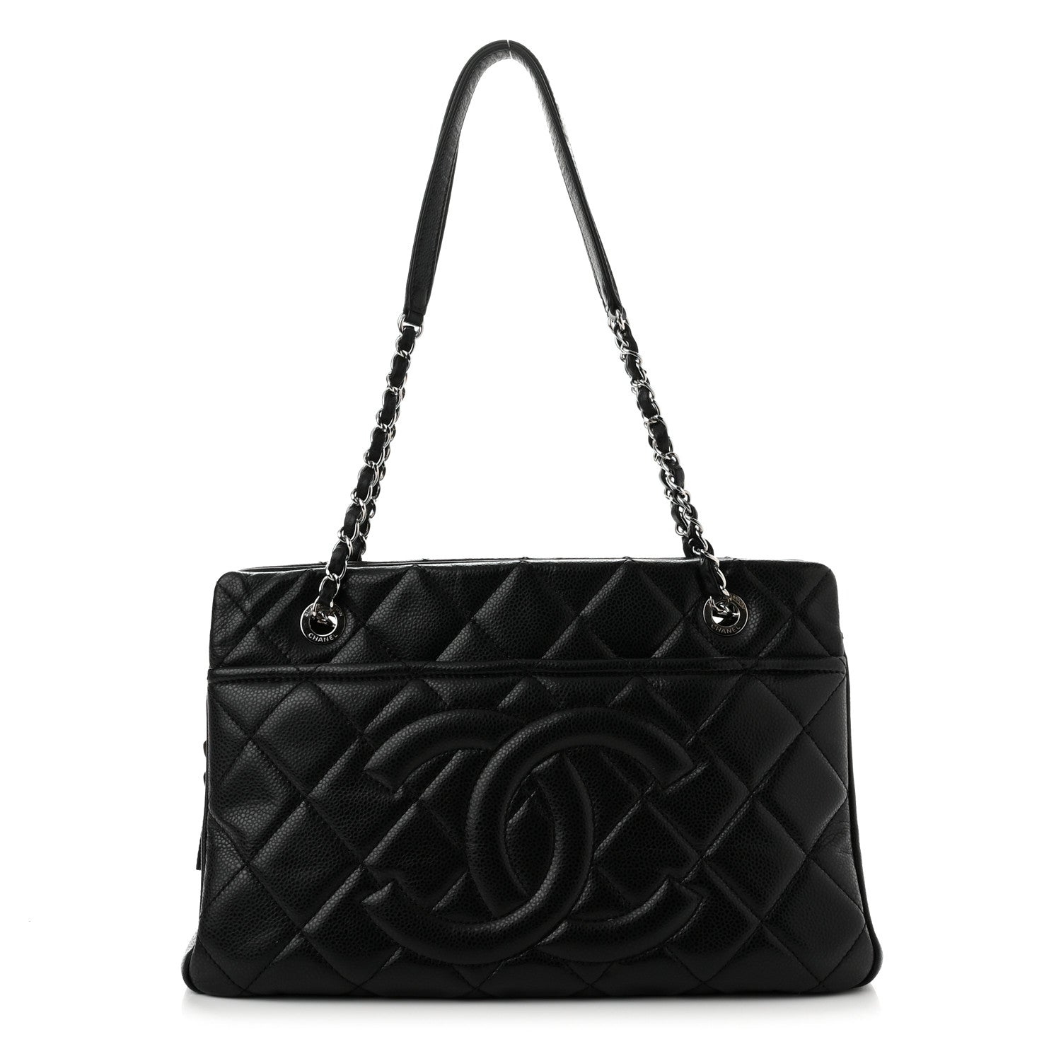 Chanel Caviar Quilted Timeless CC Soft Tote Black 1 of 10