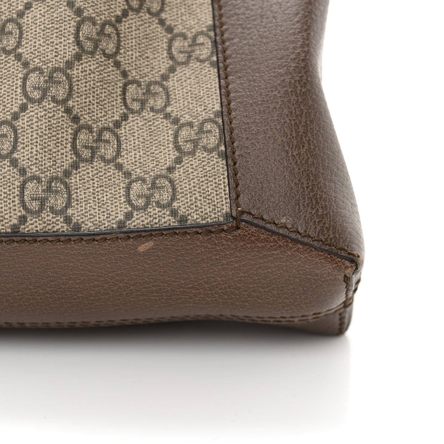 GG Supreme Monogram Web Large Ophidia Vertical Shopping Tote Brown