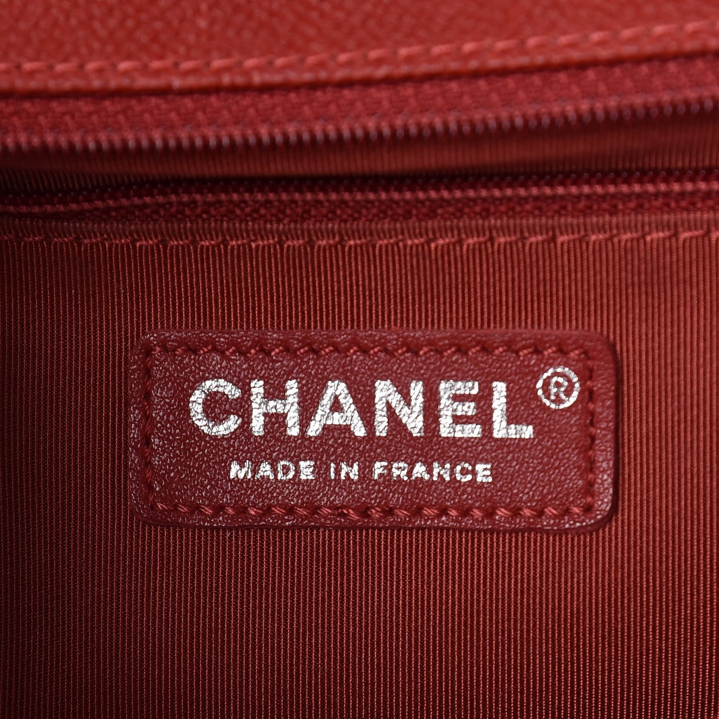 Caviar Quilted New Medium Boy Flap Dark Red