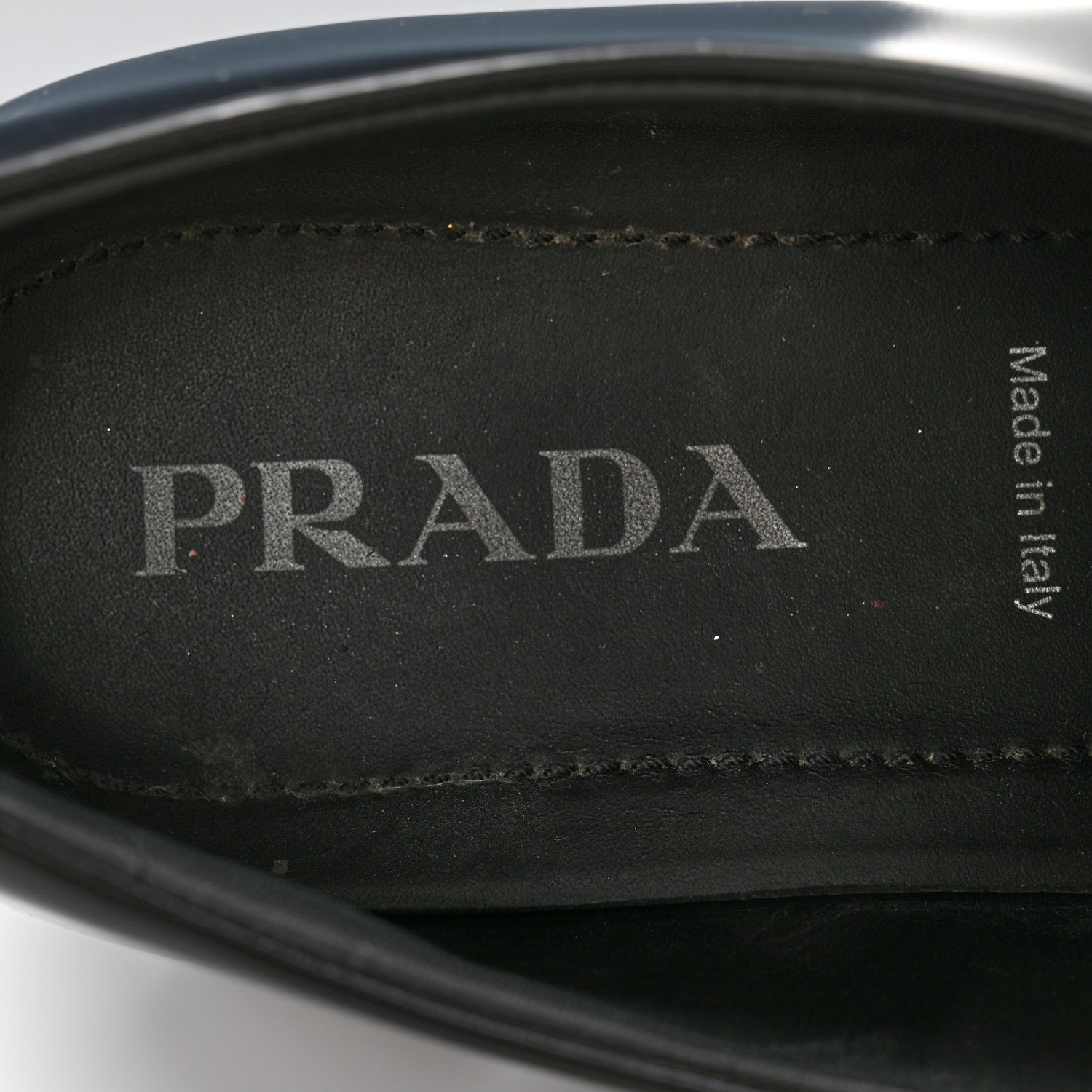 Prada Spazzolato Triangle Logo Monolith Pointy 55mm Loafers 40 Black 6 of 12
