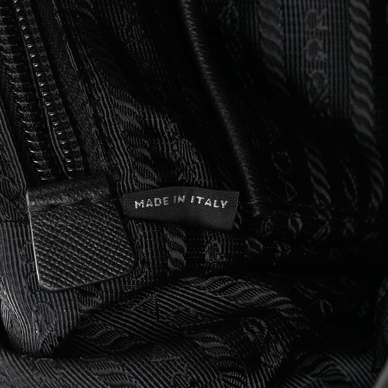 Prada Nylon Tessuto Saffiano Zipper Backpack Black 6 of 11