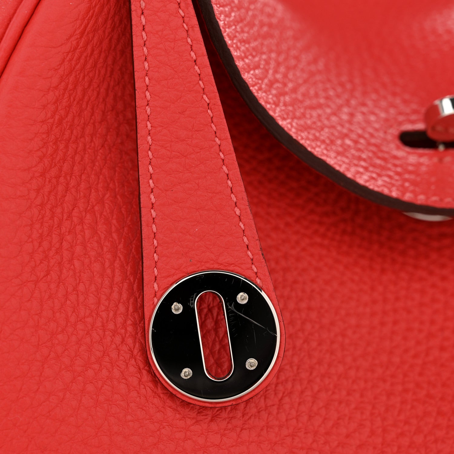 Hermes Taurillon Clemence Lindy 26 Rouge Pivoine 11 of 13