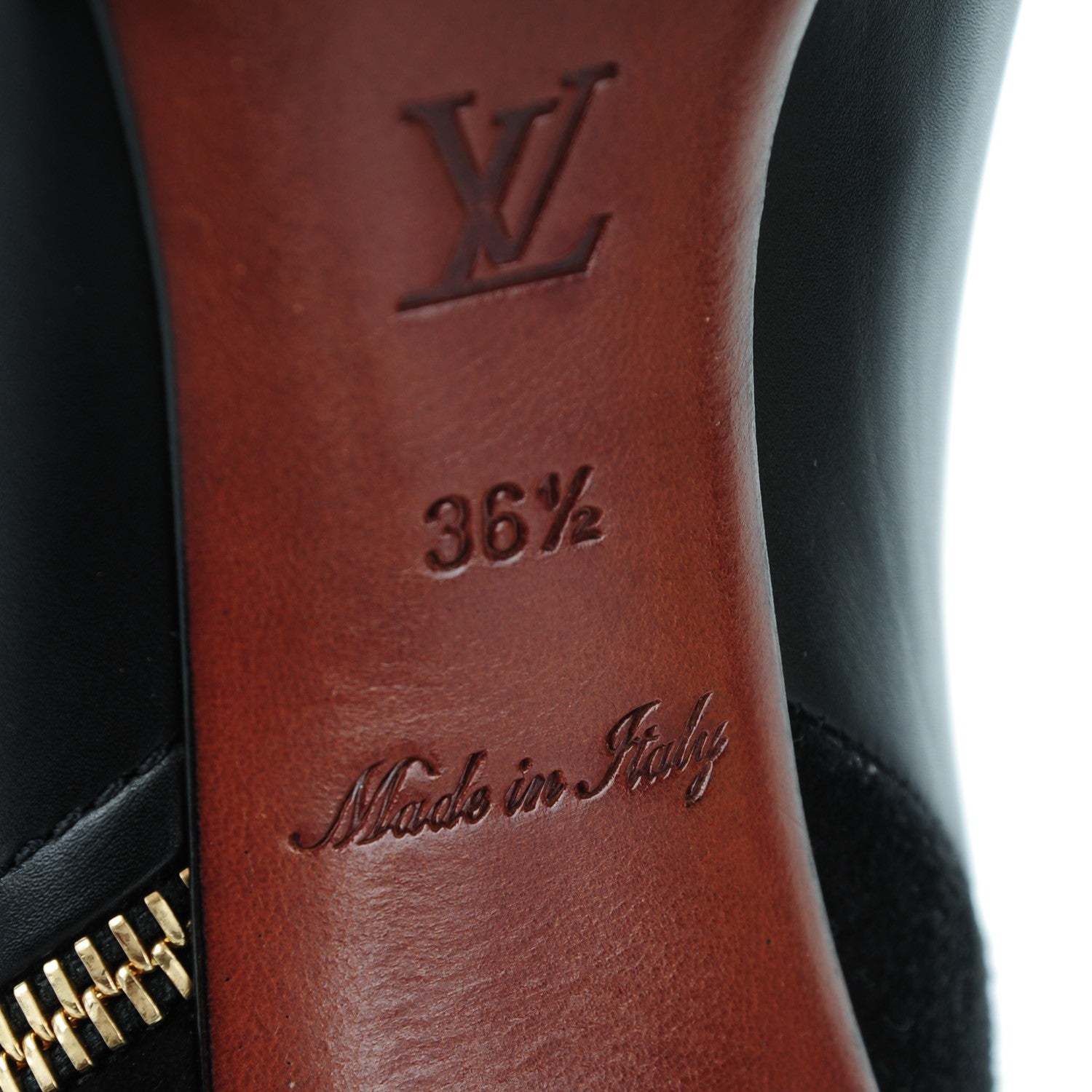 Louis Vuitton Calfskin Zippy Low Boots 36.5 Black 6 of 9