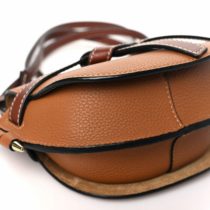 Loewe Grained Calfskin Mini Gate Crossbody Bag Caramel Pecan 9 of 10