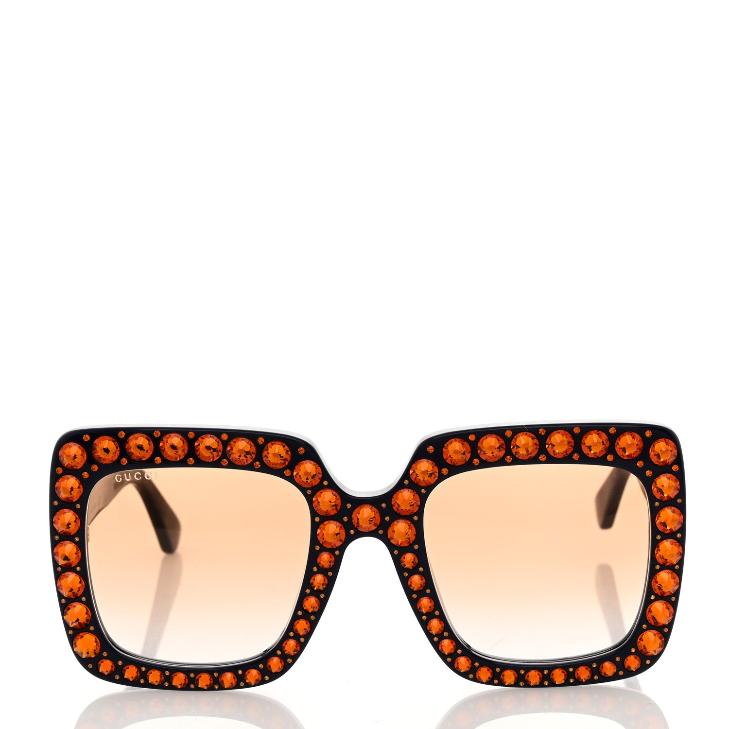 Gucci Acetate Crystal Oversize Sunglasses GG0148S Blue 2 of 8