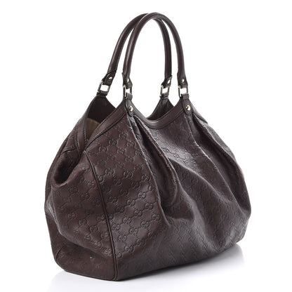 Gucci Guccissima Signature Large Sukey Tote Chocolate 3 of 12
