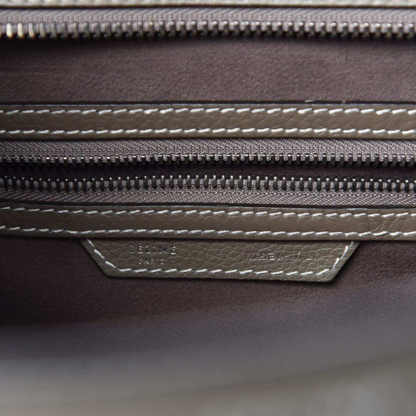 Drummed Calfskin Mini Luggage Souris