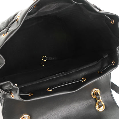 Chanel Calfskin Chevron Quilted Large Urban Spirit Backpack Black 5 of 7