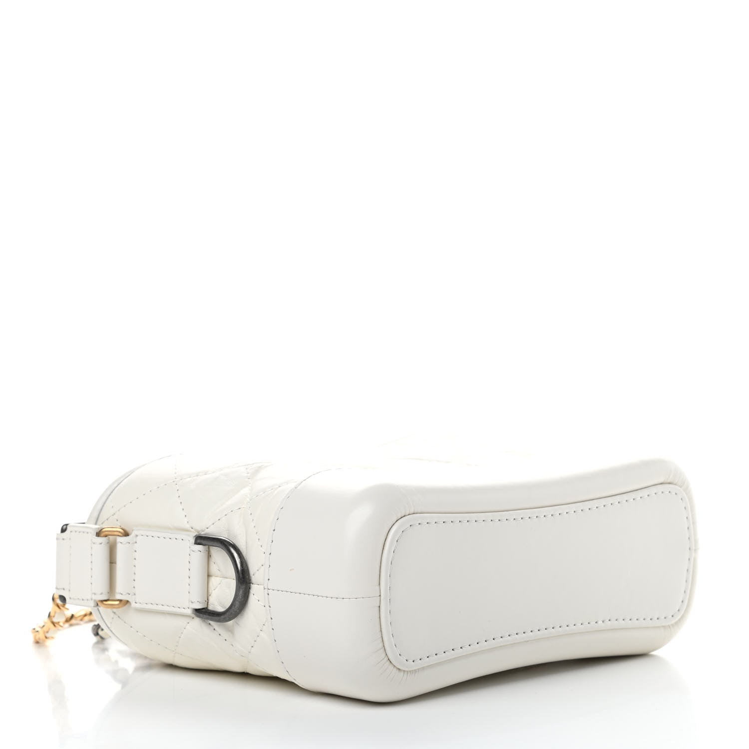 Chanel Aged Calfskin Quilted Small Gabrielle Hobo White 5 of 11