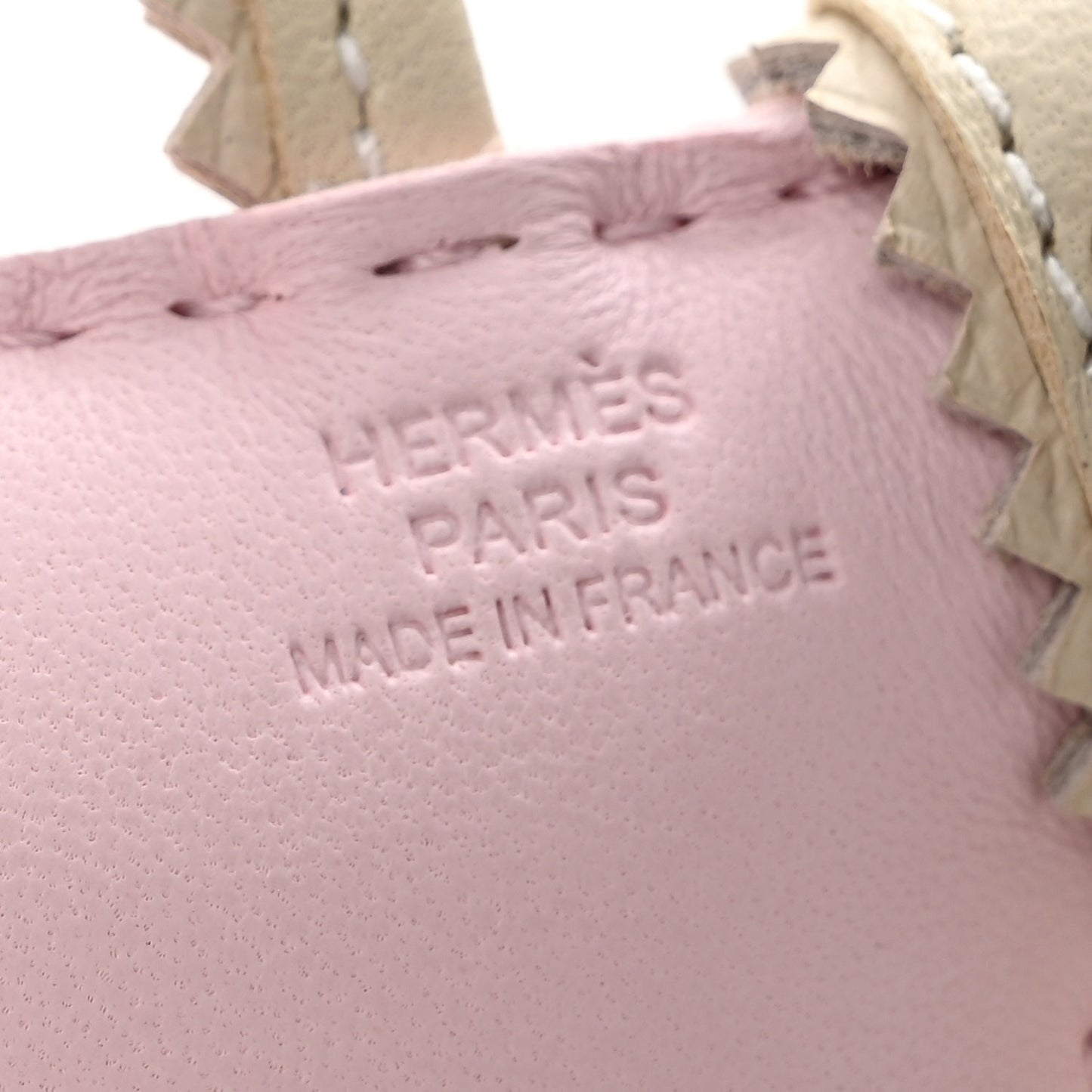 Milo Lambskin Epsom Shearling Budy Apic Charm Ecru Rose Darling