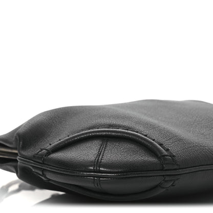 Burberry Goatskin Kiss Lock Frame Shoulder Bag Black 9 of 14