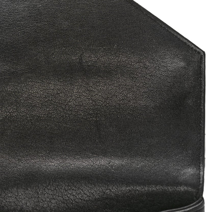 Saint Laurent Sheepskin Matelasse Chevron Monogram Monochrome Large College Satchel Black 11 of 12