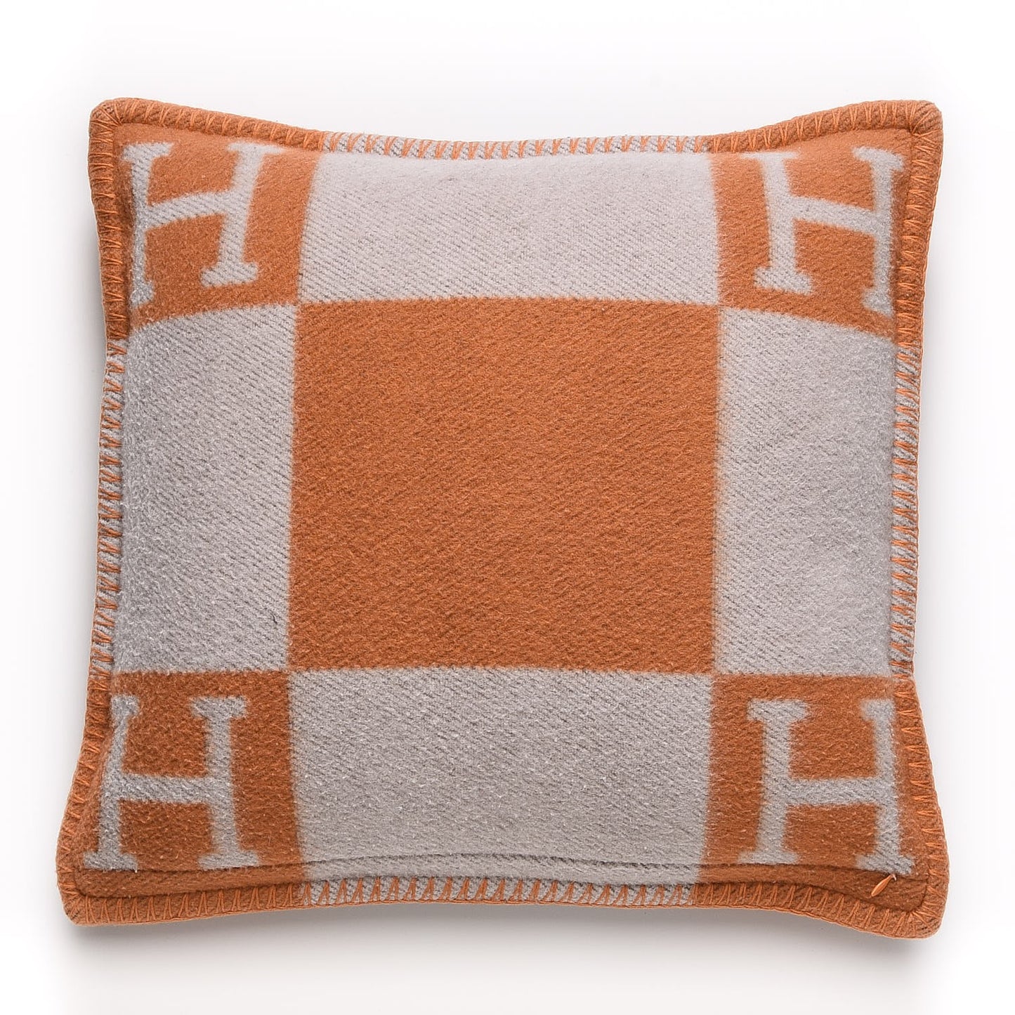 Wool Cashmere Avalon Pillow GM Ecru Potiron