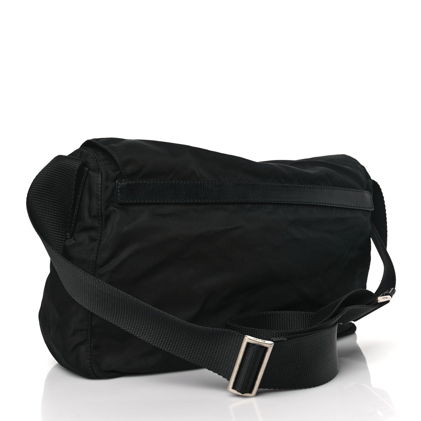 Nylon Vela Messenger Bag Black