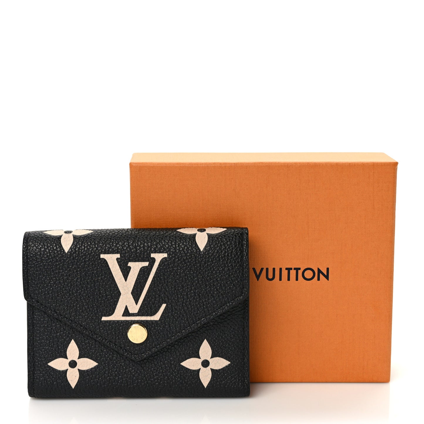 Empreinte Monogram Giant Victorine Wallet Black Beige