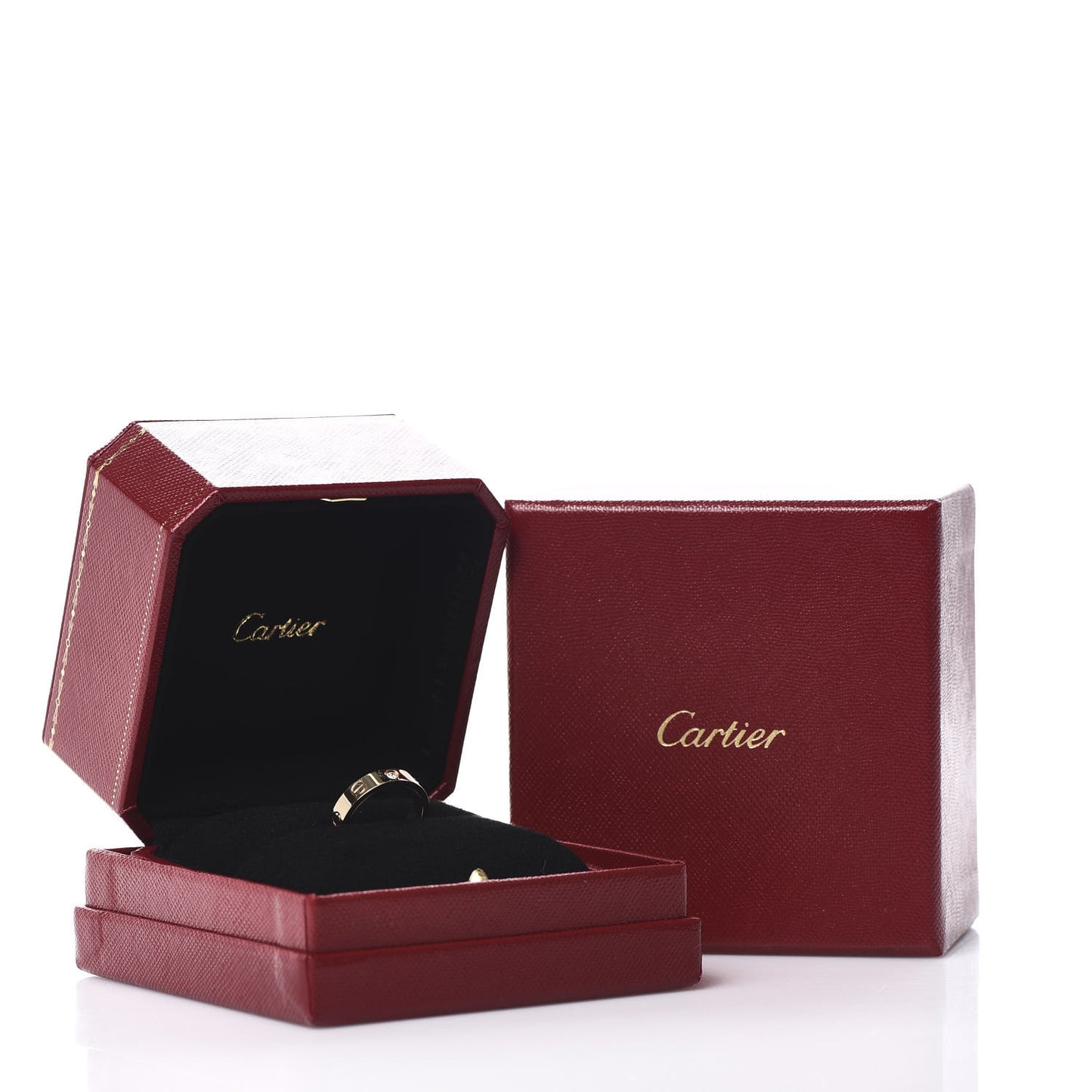18K Yellow Gold Diamond 4mm LOVE Wedding Band Ring 50 5.25