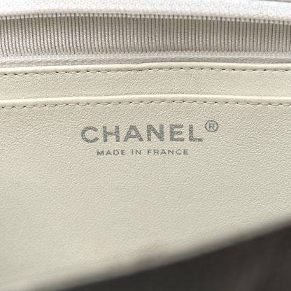 Chanel Caviar Quilted Jumbo Single Flap White 6 of 13