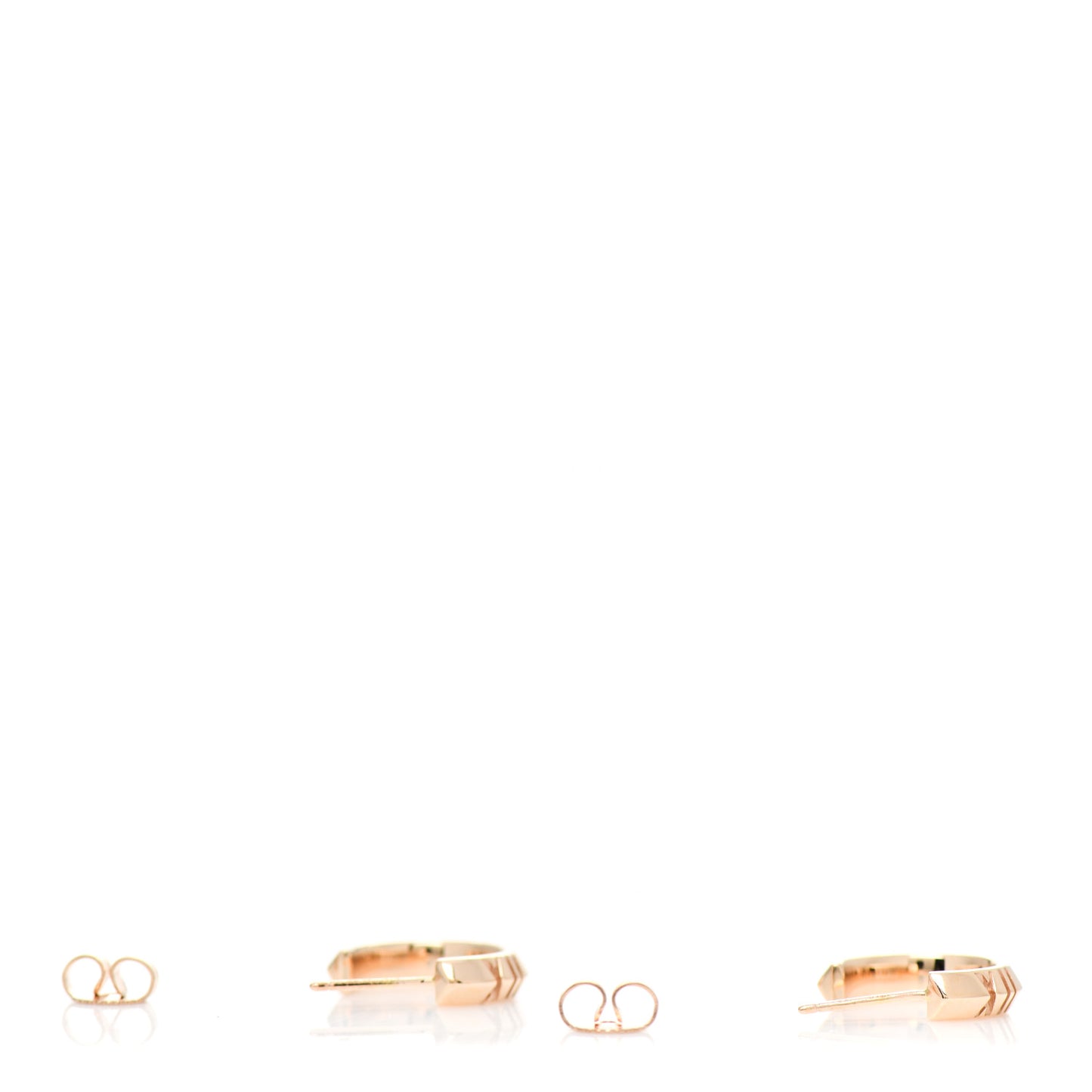 18K Rose Gold Small Atlas X Hoop Earrings
