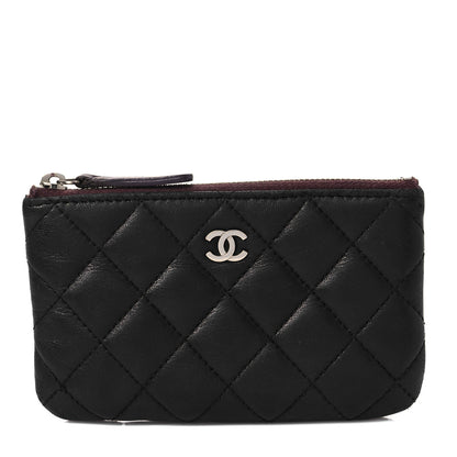 Chanel Lambskin Quilted Small Cosmetic Case Black 1 of 7