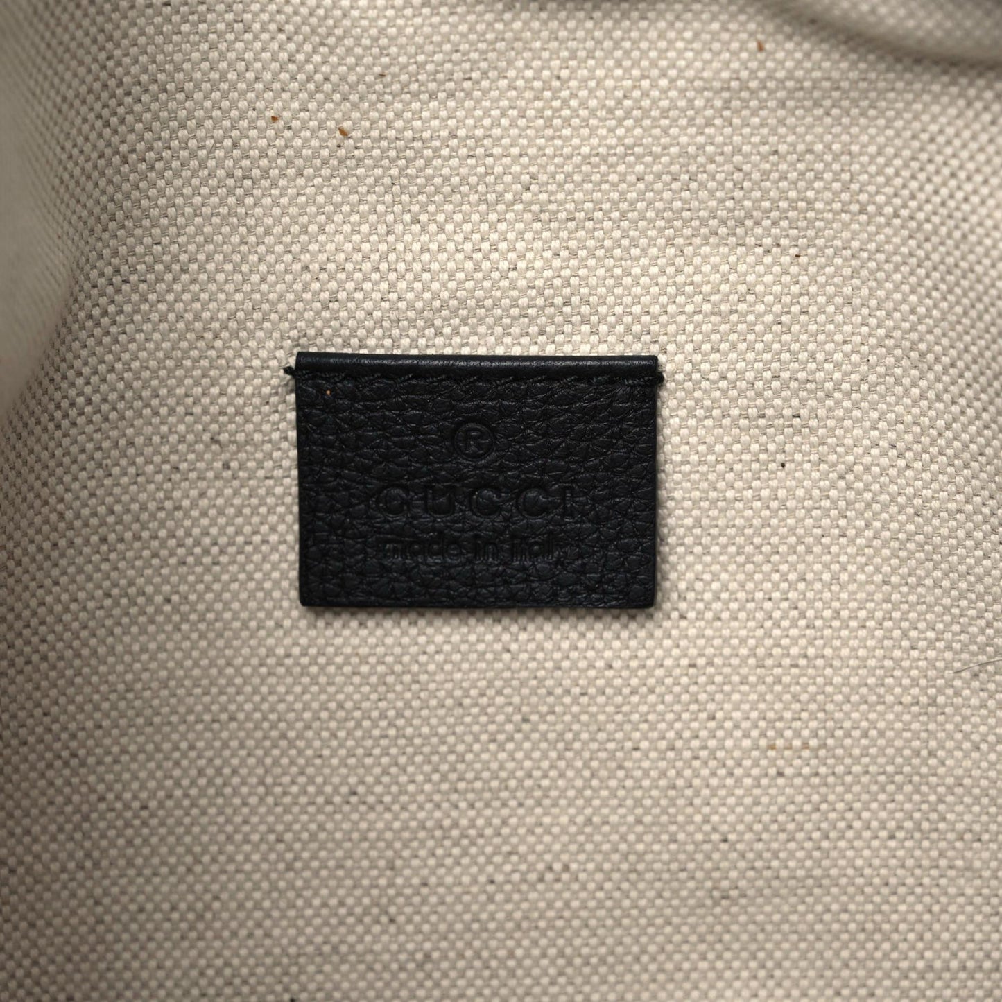Grained Calfskin Logo Belt Bag Black