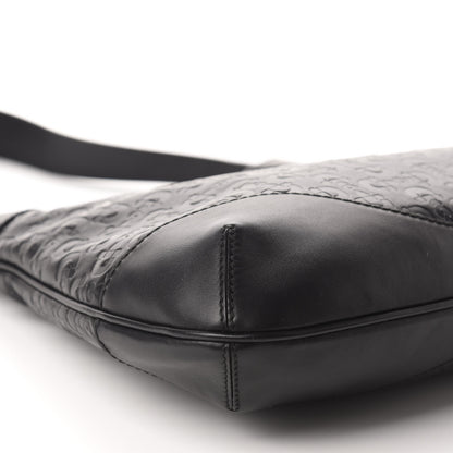 Gucci Calfskin Horsebit Embossed Hobo Black 6 of 12