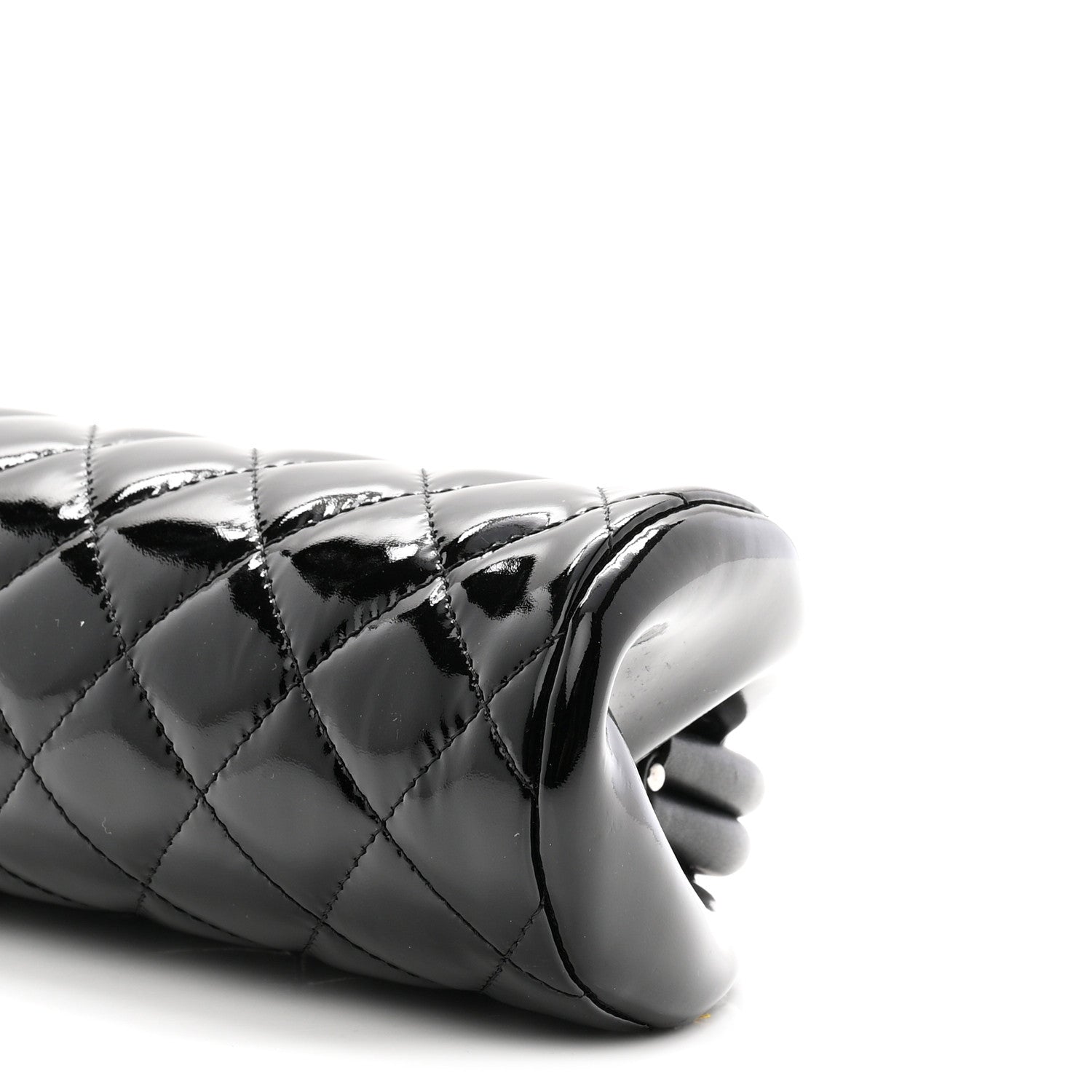Chanel Patent Quilted Timeless Clutch Black 10 of 11