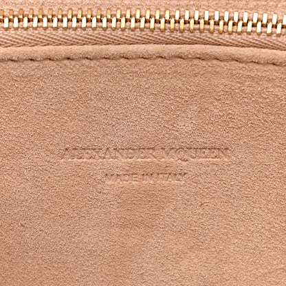 Alexander McQueen Calfskin Crocodile Embossed Knuckle Flat Clutch Burgundy 6 of 7