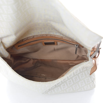 Fendi Zucchino Mama Baguette White Beige 4 of 8