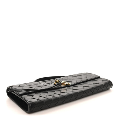 Bottega Veneta Nappa Intrecciato Long Andiamo Top Handle Clutch Black 4 of 7