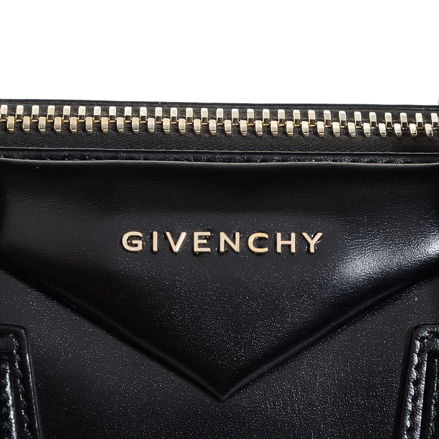 Shiny Lord Calfskin Small Antigona Black