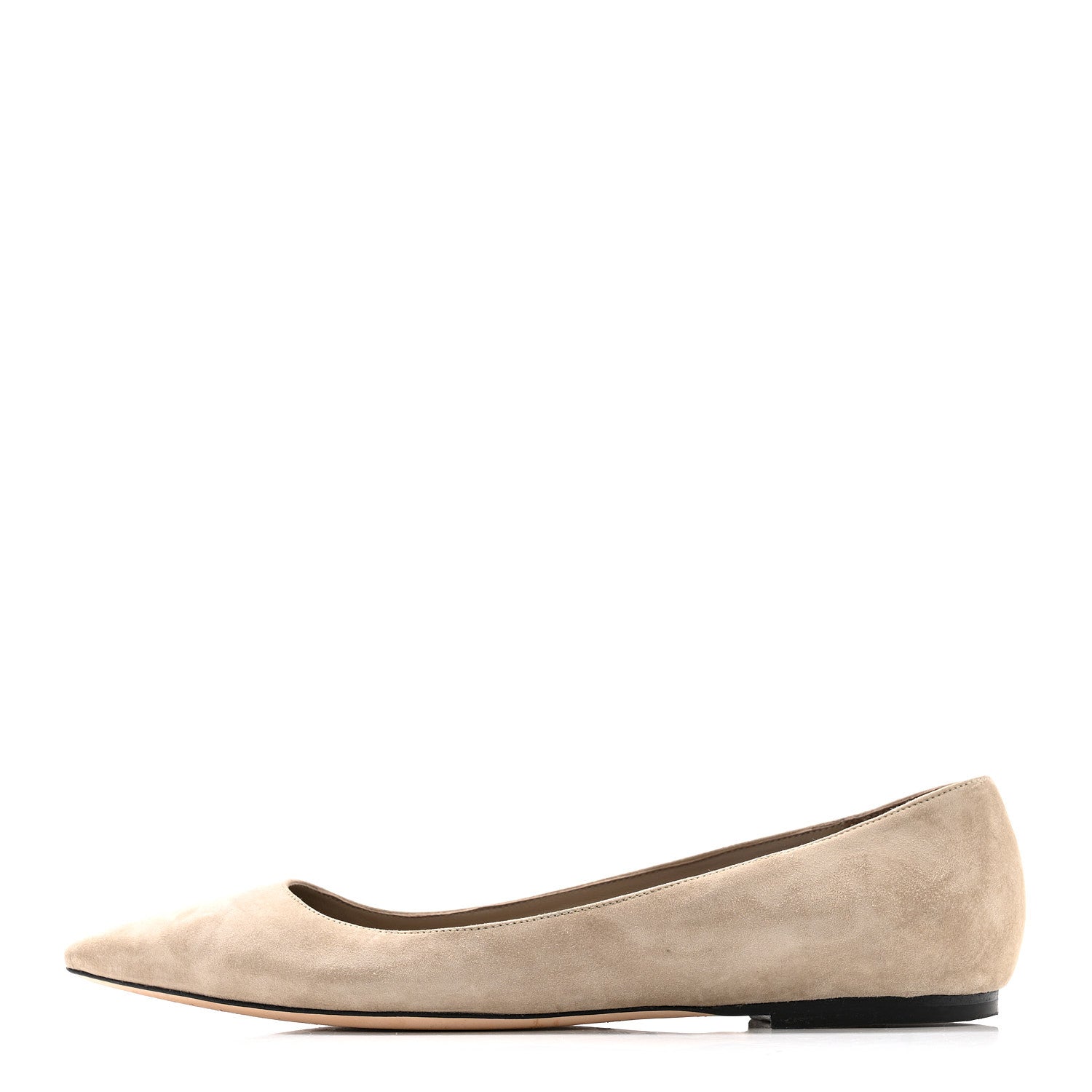 Jimmy Choo Suede Alina Flats 39.5 Taupe 1 of 11